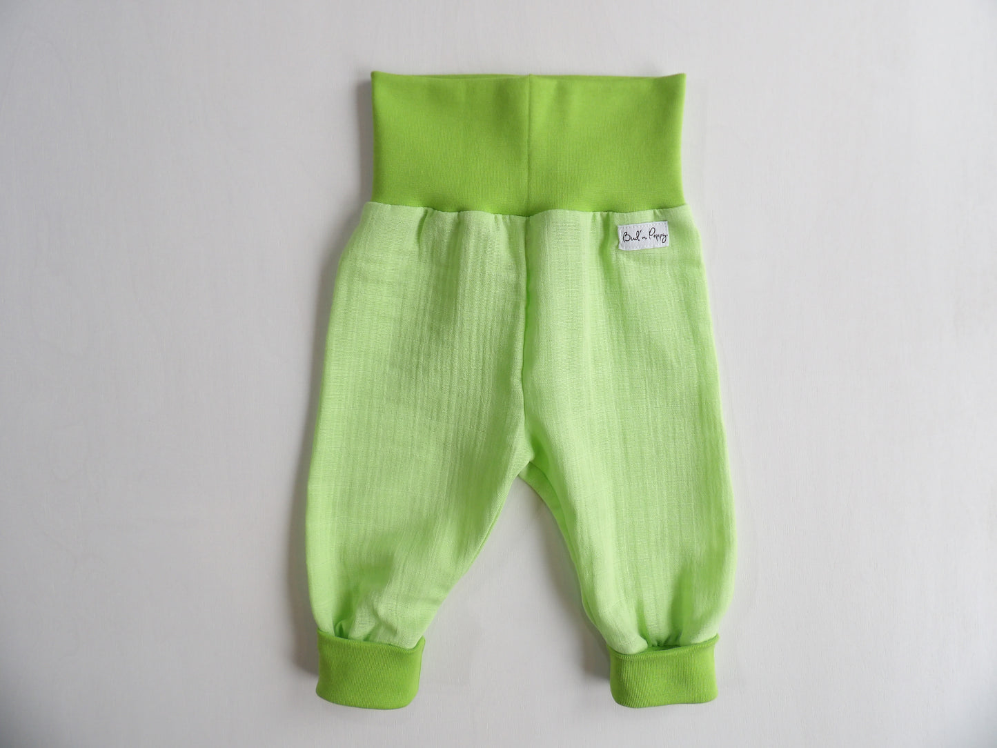 Växa-byxa i Muslin Lime Sprout - storlek 62