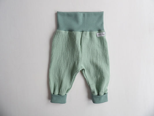 Grow-with-me pants in Muslin Morning Meadow - size 56