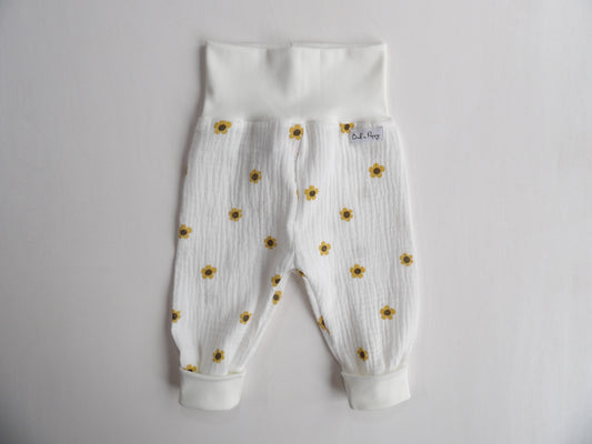 Grow- with- me pants in Muslin Little Daisy - size 56