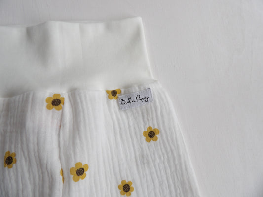 Grow- with- me pants in Muslin Little Daisy - size 56
