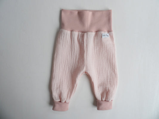 Växa-byxa i Muslin Dusty Rose - storlek 56