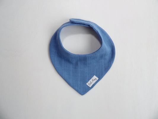 Dribble bib in muslin, Blue Breeze - One size (approx. 0-1 years) 