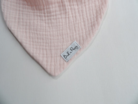 Dribble bib in muslin, Cotton Blush - One size (approx. 0-1 years) 