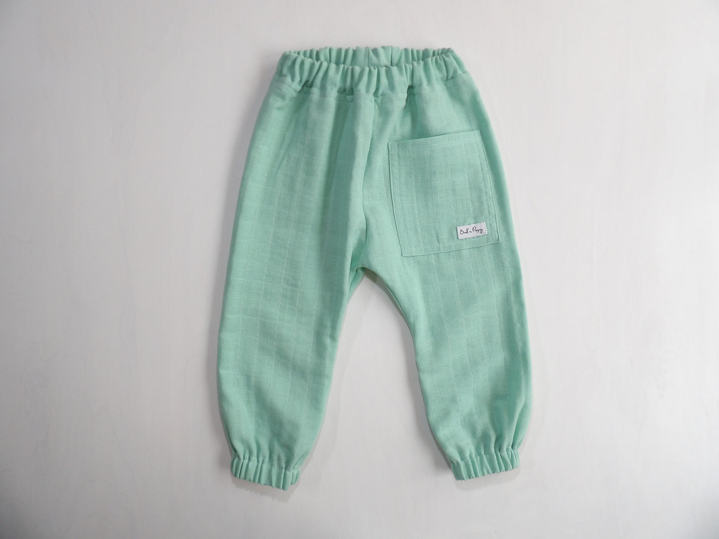 Resårbyxa i Muslin Soft Mint - storlek 86