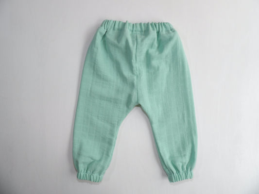 Elastic pants in Muslin Soft Mint - size 86