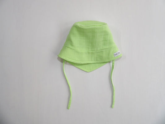 Solhatt i Muslin Lime Sprout - storlek 44/46 (ca 4-9 mån)