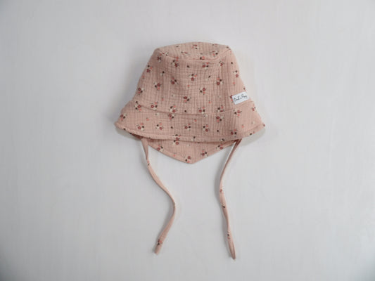 Solhatt i Muslin Wildflower Blush - storlek 44/46 (ca 4-9 mån)