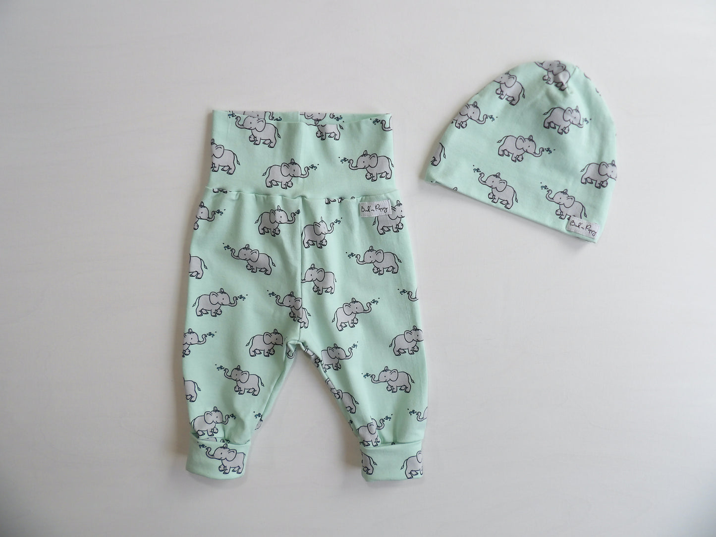 Little One Set Little Elephant Mint - storlek 56
