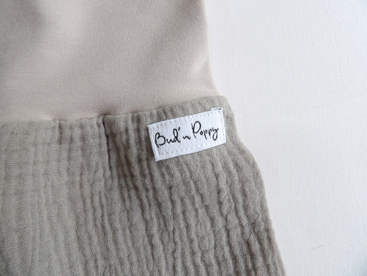 Shorts Muslin Stone Dune - storlek 56