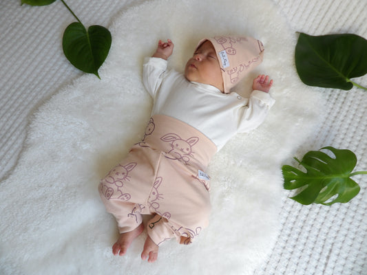 Newborn Set – Bunny Hop | Växa-byxa & mössa