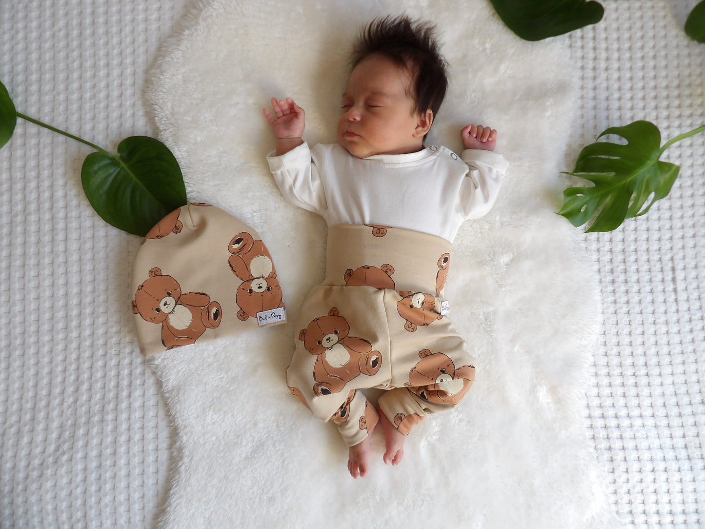 Newborn Set – Teddy Bear | Växa-byxa & mössa