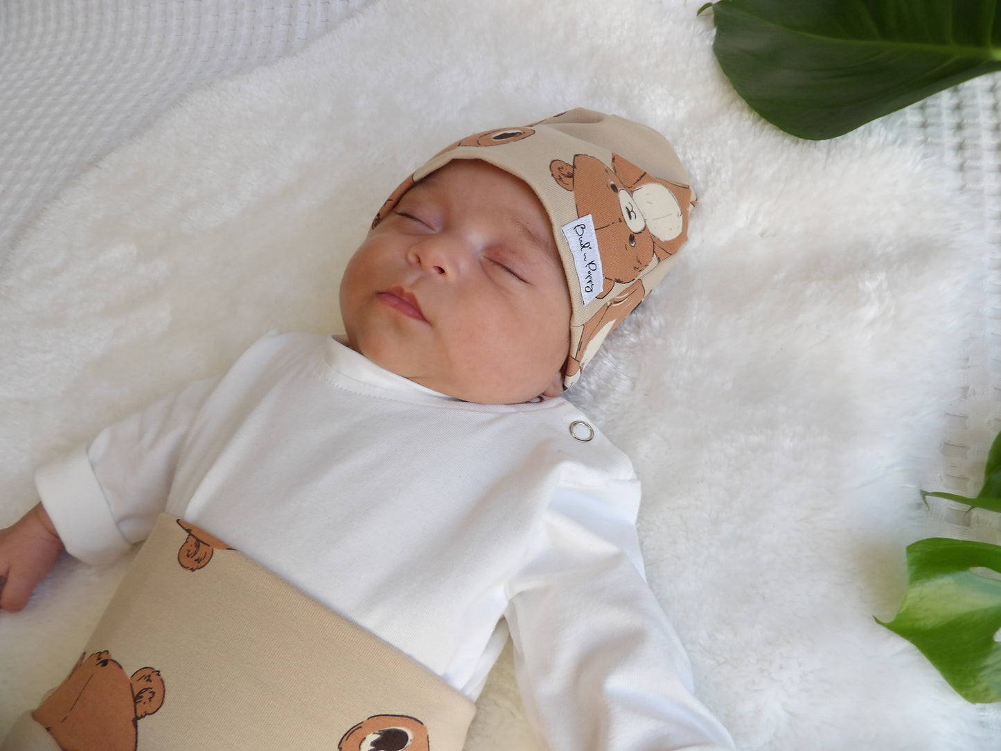 Newborn Set – Teddy Bear | Växa-byxa & mössa