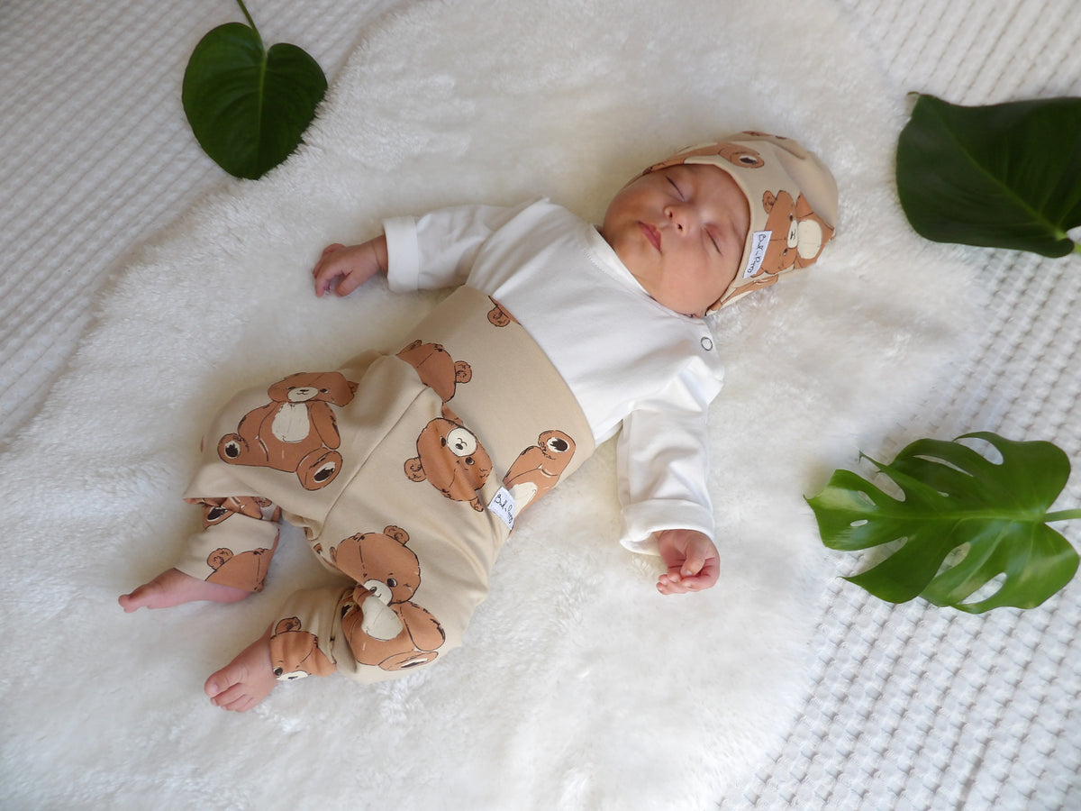 Newborn Set – Teddy Bear | Växa-byxa & mössa