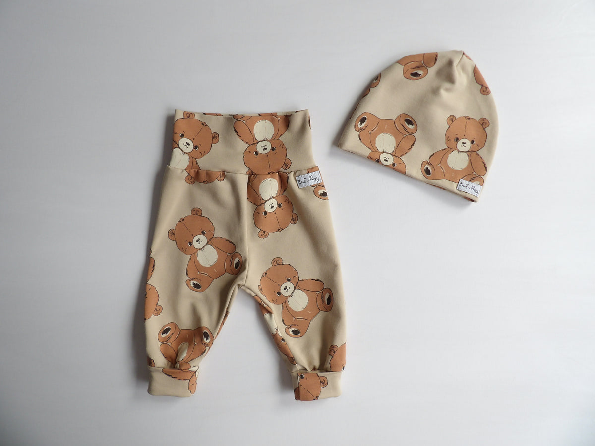 Newborn Set – Teddy Bear | Växa-byxa & mössa