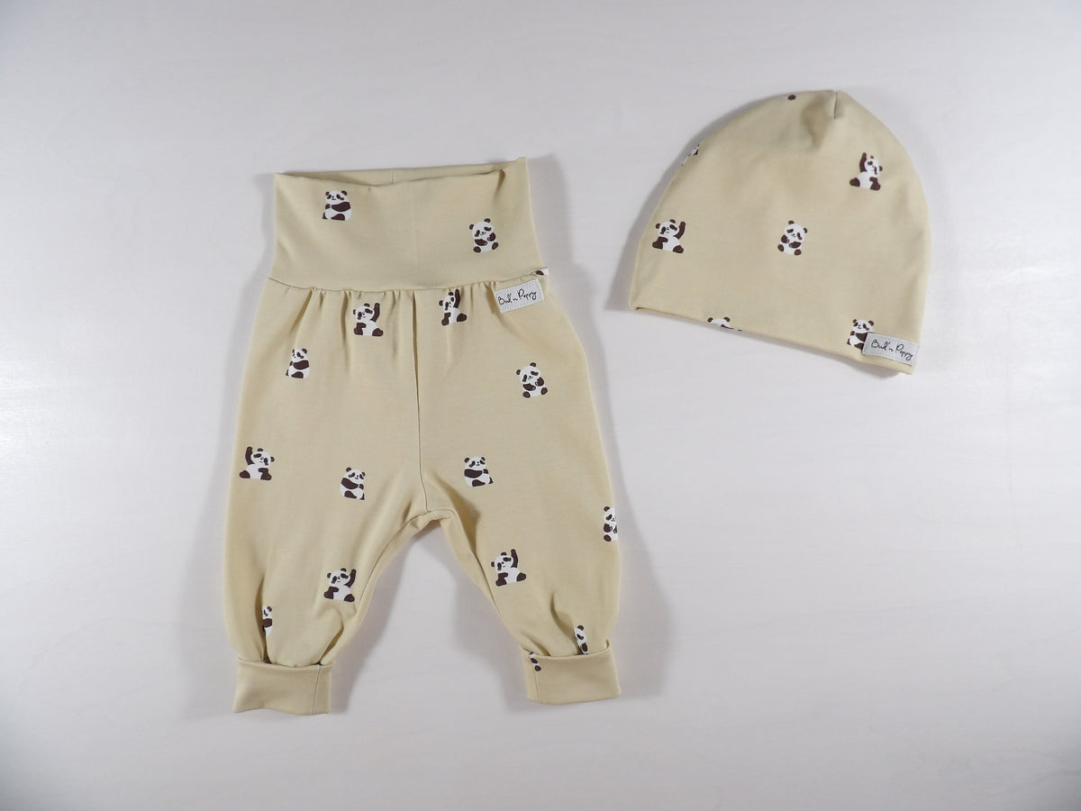 Newborn Set – Pocket Panda | Växa-byxa & mössa
