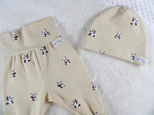 Newborn Set – Pocket Panda | Växa-byxa & mössa