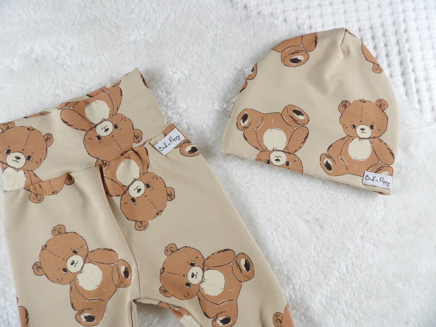 Newborn Set – Teddy Bear | Växa-byxa & mössa