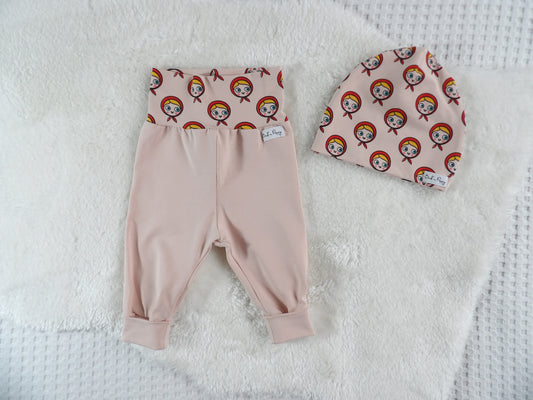 Newborn Set – Little Red Hood | Växa-byxa & mössa