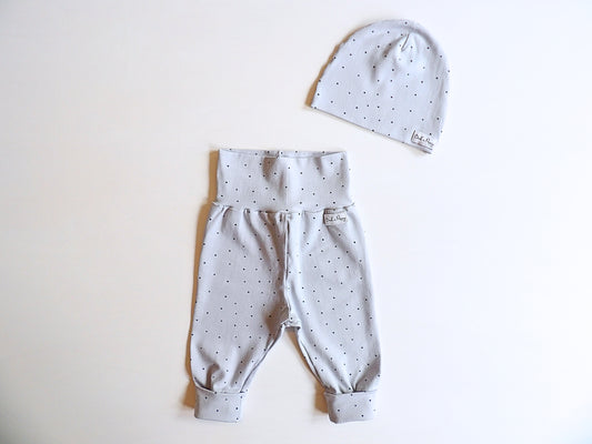 Newborn Set Tiny Dots Light Grey - storlek 56